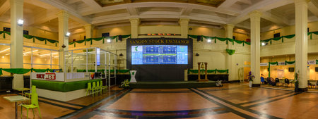 inside view of Yangon Stock Exchange, July-2017