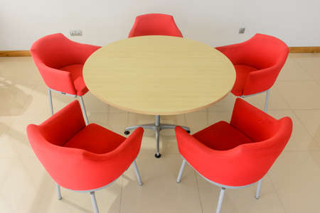 table and chairs in an officeの写真素材