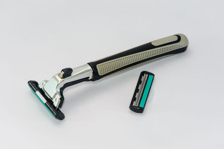 close up photo of shaver with isolated white background