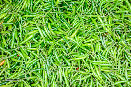 photo of raw material of green chilli