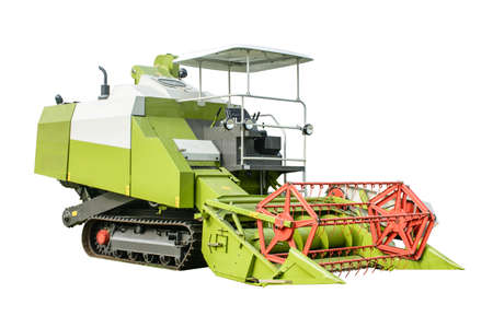 photo of harvest machine with isolated backgroundの写真素材