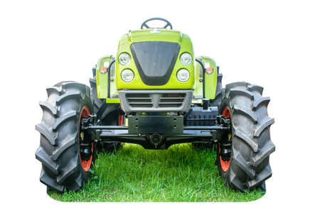 photo of brand new tractor, with isolated backgroundの写真素材