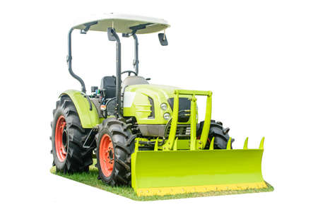 photo of brand new tractor, with isolated backgroundの写真素材