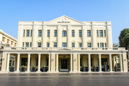 Strand hotel on strand road, Yangon, Myanmar. Over 100 years old. Feb-2018のeditorial素材