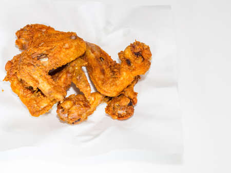 Two wings and legs chicken fried)の写真素材