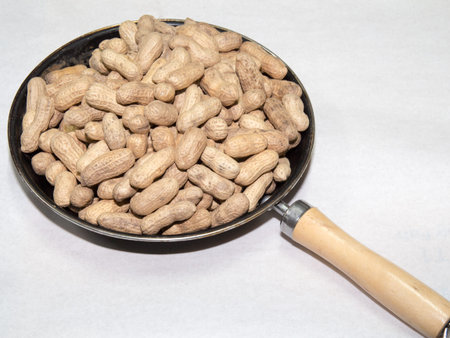 Peanut in the pan.
