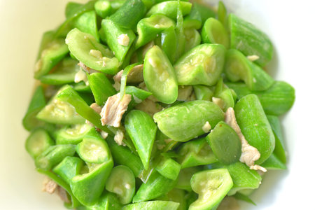 Stir fried zucchini is very delicious menu of breakfast.