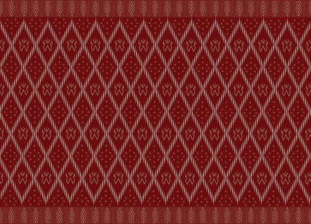 Ethnic Ikat Asian pattern. Naga or big snake chevron details art color seamless pattern background.のイラスト素材