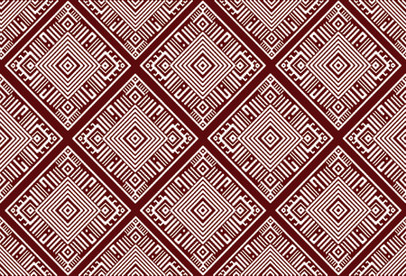 Art pattern Thai North-East old fashion. fabric silk , backgrounds, textures, square, geometry, lines, graphic, element, elegant, decorative, decor, beauty, backgrounds, luxury.のイラスト素材
