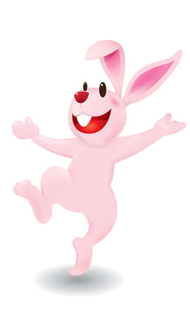Easter day vector with a cute rabbit. Isolated.のイラスト素材
