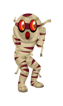 A cute Mummy in white background.のイラスト素材