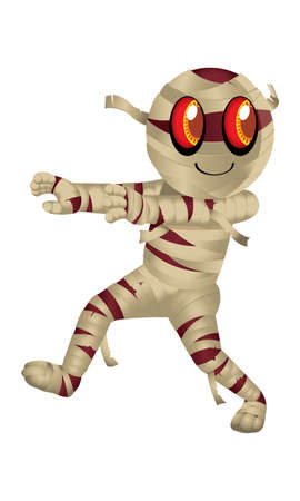 A cute Mummy in white background.のイラスト素材