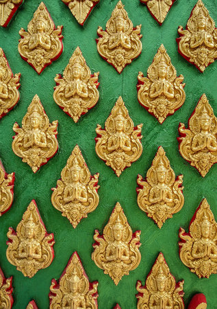 sawasdee dhewa on the wall in thai temple