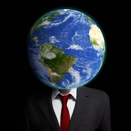 An illustration related to the mindset of thinking on a global, rather than regional scale.の写真素材