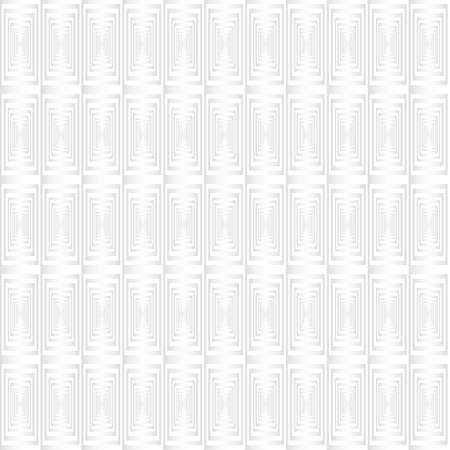 Rectangle spiral stripe. White abstract seamless geometric pattern background. Art style can be used in cover design, book design, poster, cd cover, flyer, website backgrounds. Vector illustration.のイラスト素材