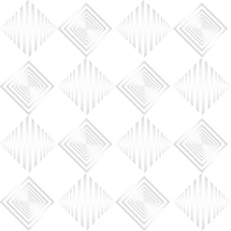 Spiral Square Mix Stripe Line. Vector illustration. White abstract seamless geometric pattern background. Art style can be used in cover design, book design, poster, cd cover, flyer, advertising.のイラスト素材