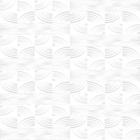 Spin Half Circle Diamond Texture Seamless Pattern. Vector Abstract Elegant white and grey Background. Art style can be used in cover design, book design, poster, cd cover, flyer, website. Vector.のイラスト素材