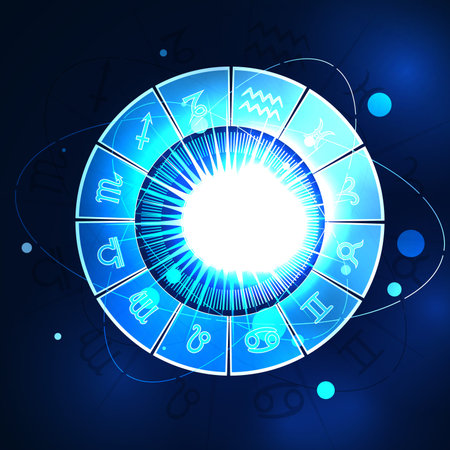 Horoscope Zodiac signsのイラスト素材