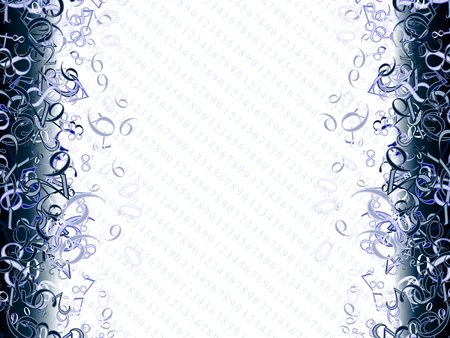 random mathematical numbers on a light backgroundのイラスト素材