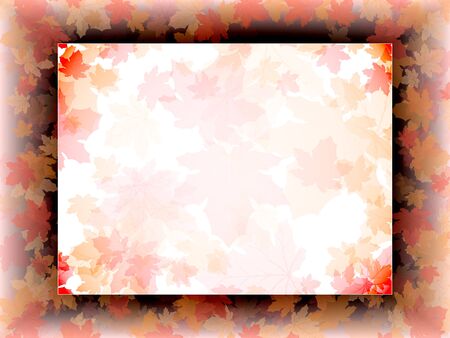 Frame of maple leaves on a dark backgroundのイラスト素材