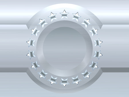 Iron figure of a star on a dark backgroundのイラスト素材