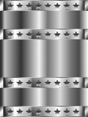 Iron figure of a star on a dark backgroundのイラスト素材