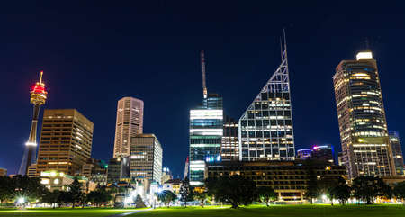 Sydney city by night, Australiaの写真素材