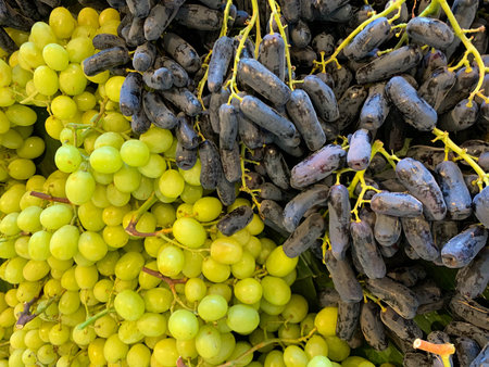 Grapes for sale in street market, Brisbane, Australia