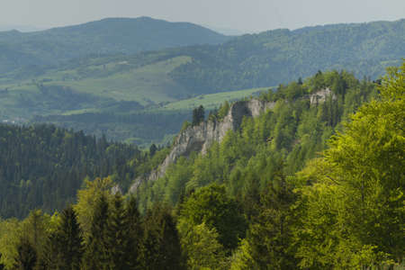 Male Pieniny mountain range, Biala Woda - Brysztanskie Ska%u0142y in Polandの写真素材