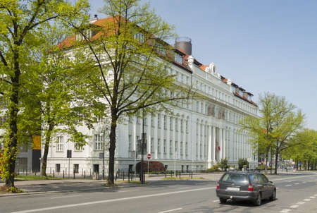 Poland, Upper Silesia, Gliwice, Administrative Court Building sunlit in springtimeのeditorial素材
