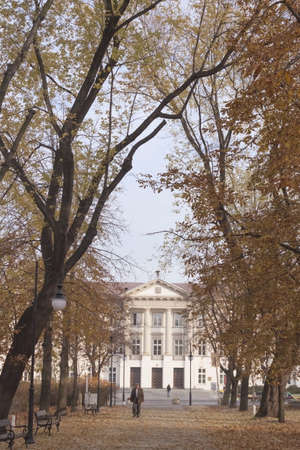 Poland, Radom, Public Building, AKA Sandomierski Palace, autumnのeditorial素材