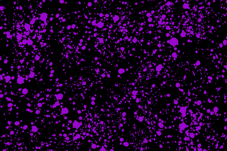 Neon purple random round paint splashes on black background. Abstract colorful texture for web-design, website, presentations, digital printing, fashion or concept design.の写真素材