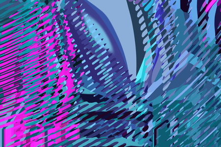 Abstract modern background. Creative colorful forms and shapes. Geometric pattern. Green, blue and purple bright graphic texture.の写真素材