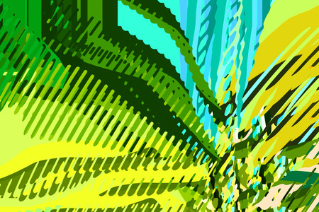 Abstract modern background. Creative colorful forms and shapes. Geometric pattern. Green, blue and yellow bright graphic texture.の写真素材