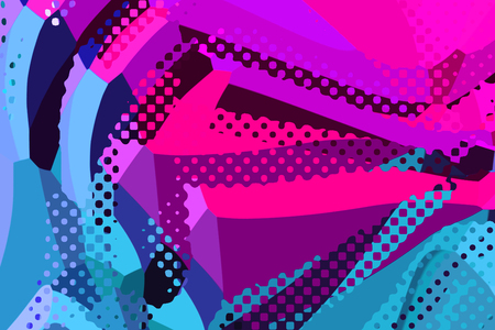 Abstract modern background. Creative colorful forms and shapes. Geometric pattern. Green, blue and purple bright graphic texture.の写真素材