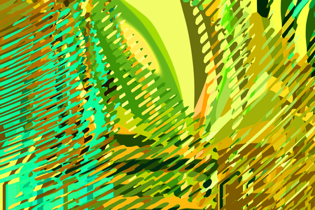 Abstract modern background. Creative colorful forms and shapes. Geometric pattern. Green, blue and yellow bright graphic texture.の写真素材