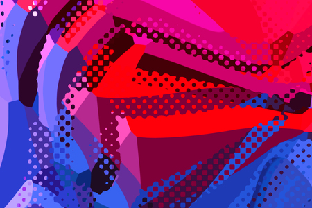 Abstract modern background. Creative colorful forms and shapes. Geometric pattern. Red, blue and purple bright graphic texture.の写真素材