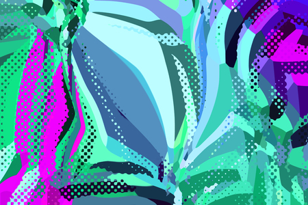 Abstract modern background. Creative colorful forms and shapes. Geometric pattern. Green, blue and purple bright graphic texture.の写真素材