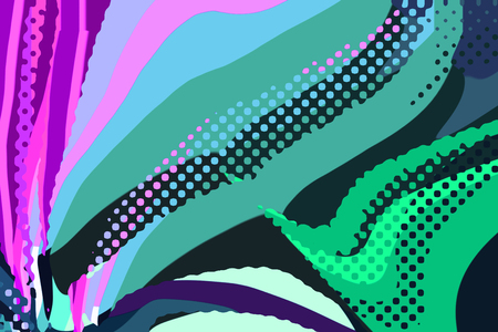 Abstract modern background. Creative colorful forms and shapes. Geometric pattern. Green, blue and purple bright graphic texture.の写真素材