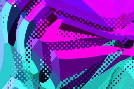 Abstract modern background. Creative colorful forms and shapes. Geometric pattern. Green, blue and purple bright graphic texture.の写真素材