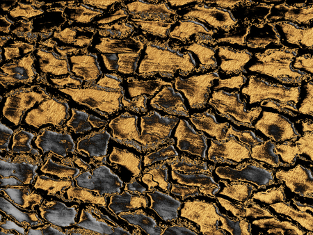 Gold gray paint toned wood surface texture. Rare wood grain natural pattern for design decor. Abstract shiny metallic background.の写真素材