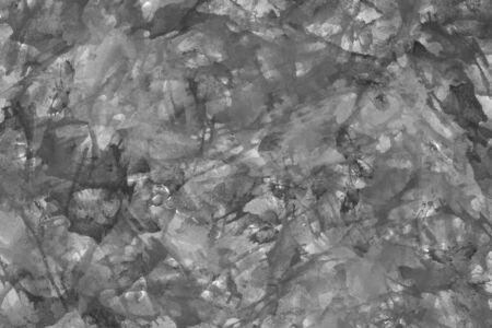 Abstract modern black and white painting . Dry brush painted paper , canvas , wall . Textured monochrome background.の写真素材