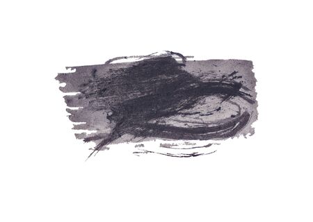 Abstract black and white watercolor background. Colorful aquarelle paint texture. Brush stroke isolated on white . Vivid ink stain pattern. Paint splashの写真素材