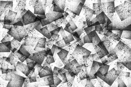 Abstract black and white grunge background textured with rectanglesの写真素材