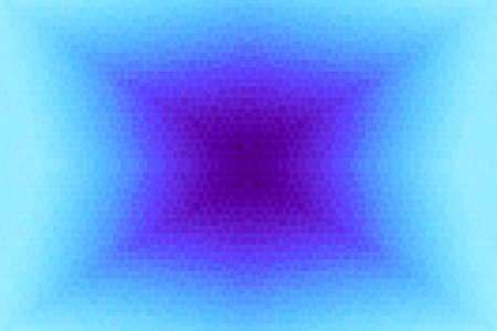 Abstract violet and cyan radiant gradient background. Texture with pixel square blocks. Mosaic...