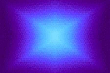 Abstract violet and cyan radiant gradient background. Texture with pixel square blocks. Mosaic pattern.の写真素材