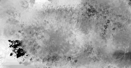 Abstract modern black and white painting . Textured monochrome background.の写真素材
