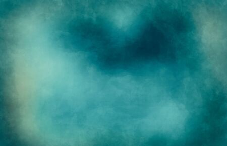 Abstract modern painting . Dry brush painted paper , canvas , wall . Textured background in blue and green tones.の写真素材