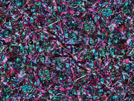 Spring and summer abstract foliage texture. Grass and flowers botanical background. Modern colorful pattern.の写真素材
