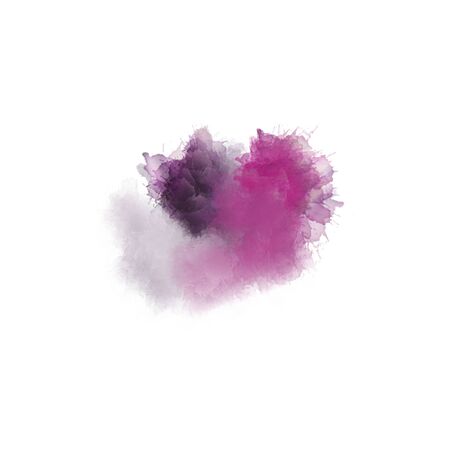 Artistic painting in shades of gray and magenta. Colorful paint splashes. Modern abstract art.の写真素材